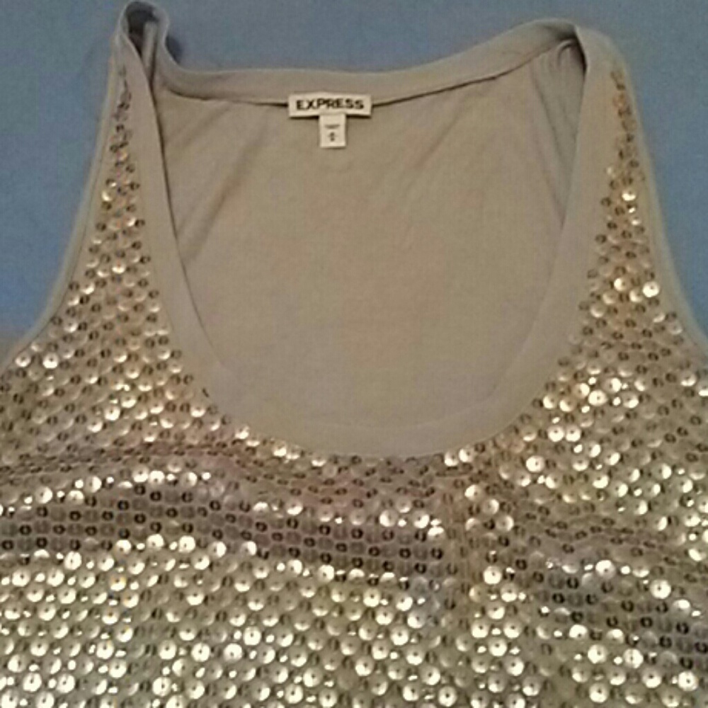 Express Sequined Tank Top - Picture 2 of 4